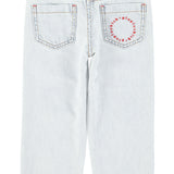 unisex trousers - washed light blue denim