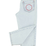 unisex trousers - washed light blue denim