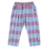 Unisex Trousers Blue Checkered