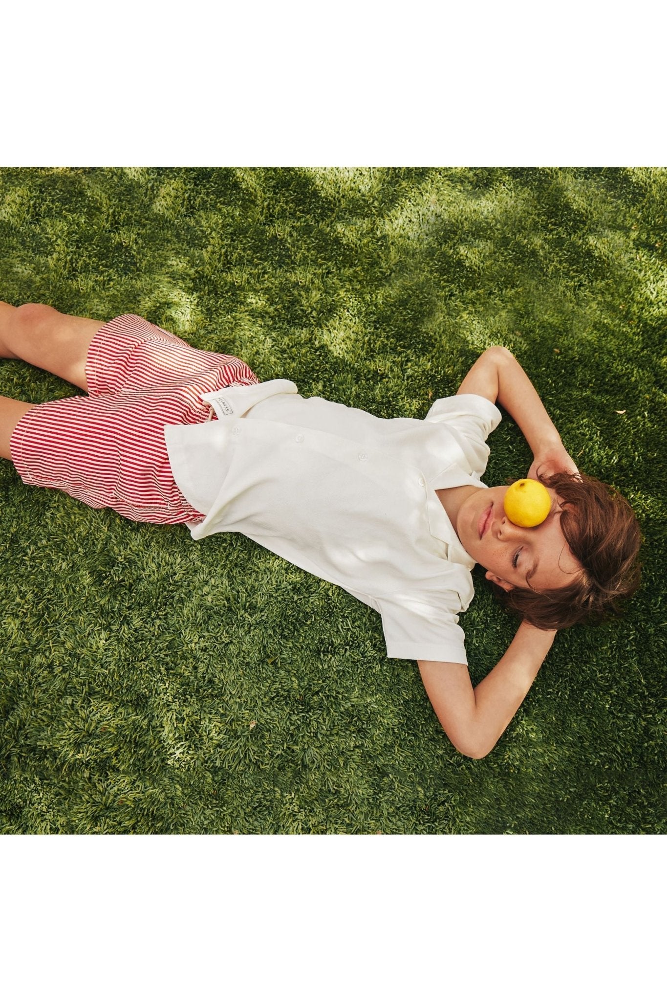 UV Camp Shirt Pearl White van Seabass | Kids Conceptstore Le Fanfare