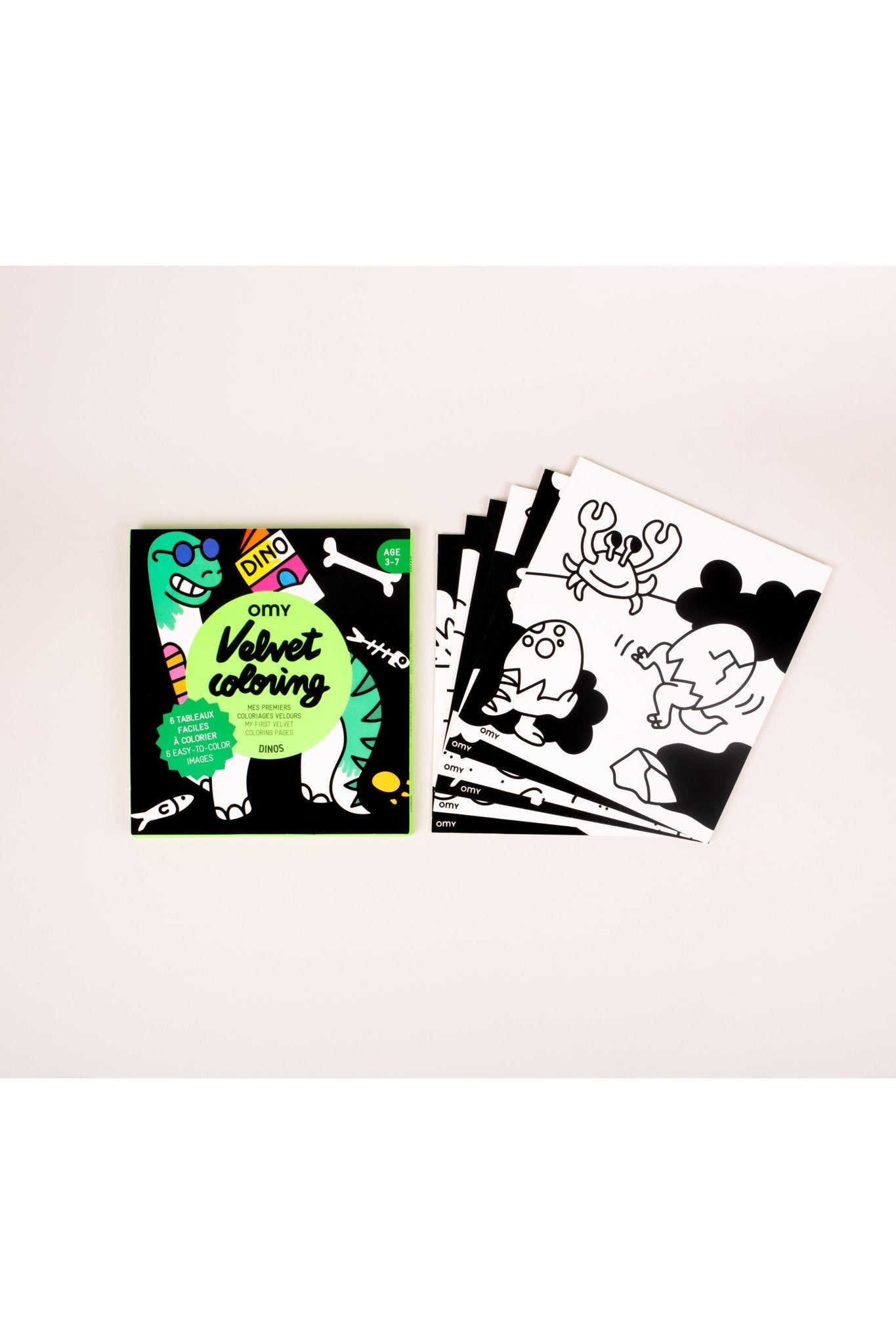 VELVET COLORING - DINO van OMY | Kids Conceptstore Le Fanfare