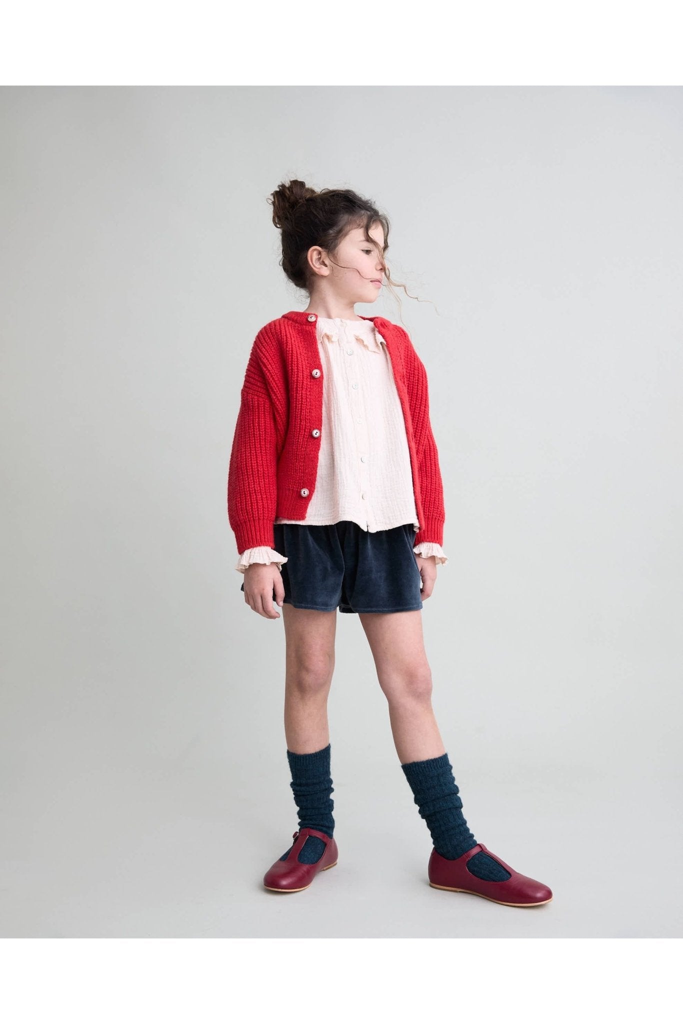 Velvet skirt-short - Whale van Búho | Kids Conceptstore Le Fanfare