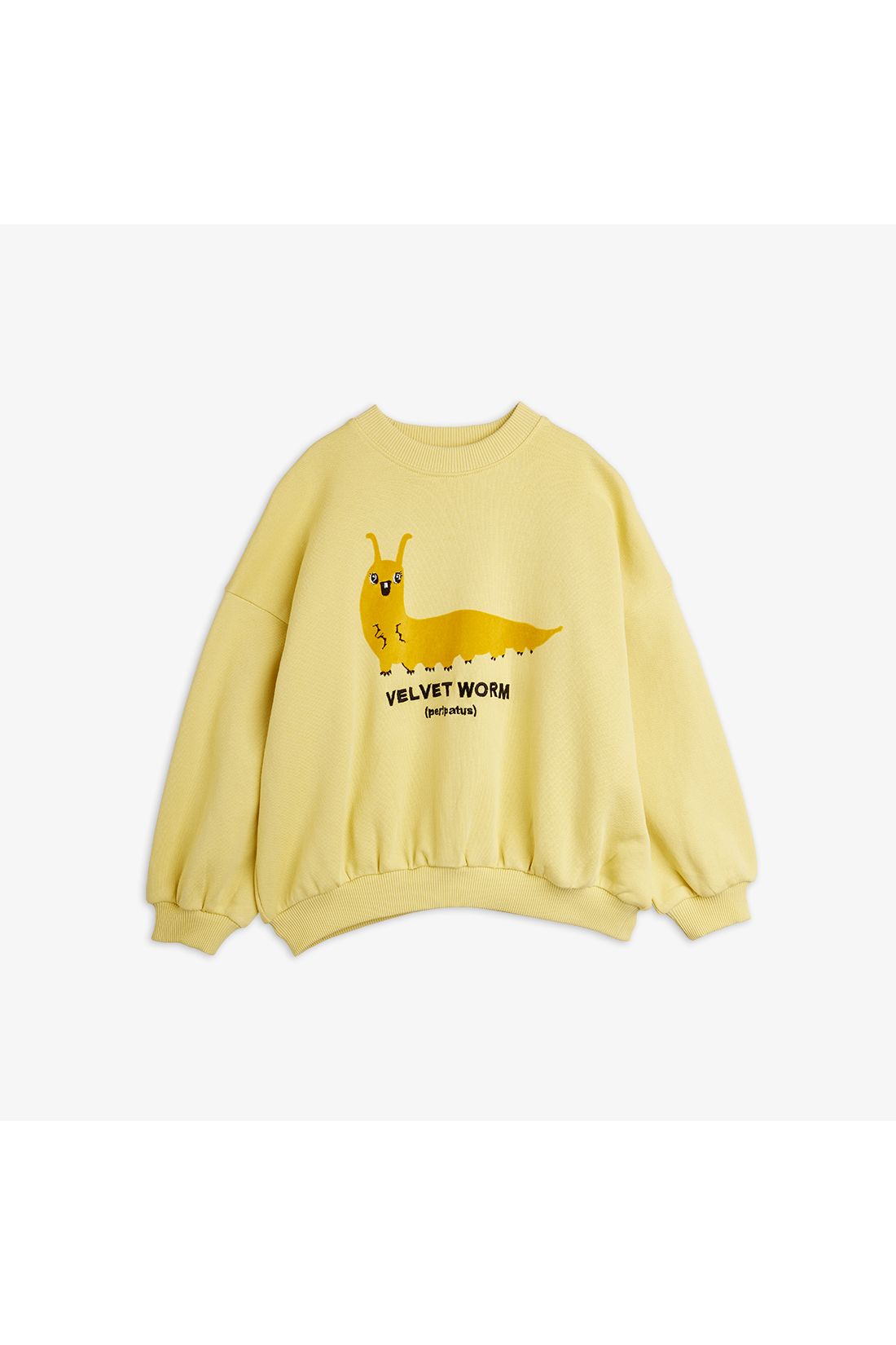 Velvet worm sp sweatshirt - Yellow van Mini Rodini | Kids Conceptstore Le Fanfare
