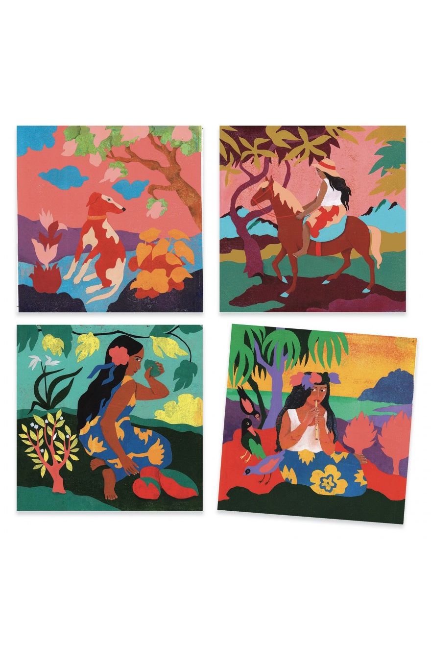 Verfkaarten - Polynesie van Djeco | Kids Conceptstore Le Fanfare