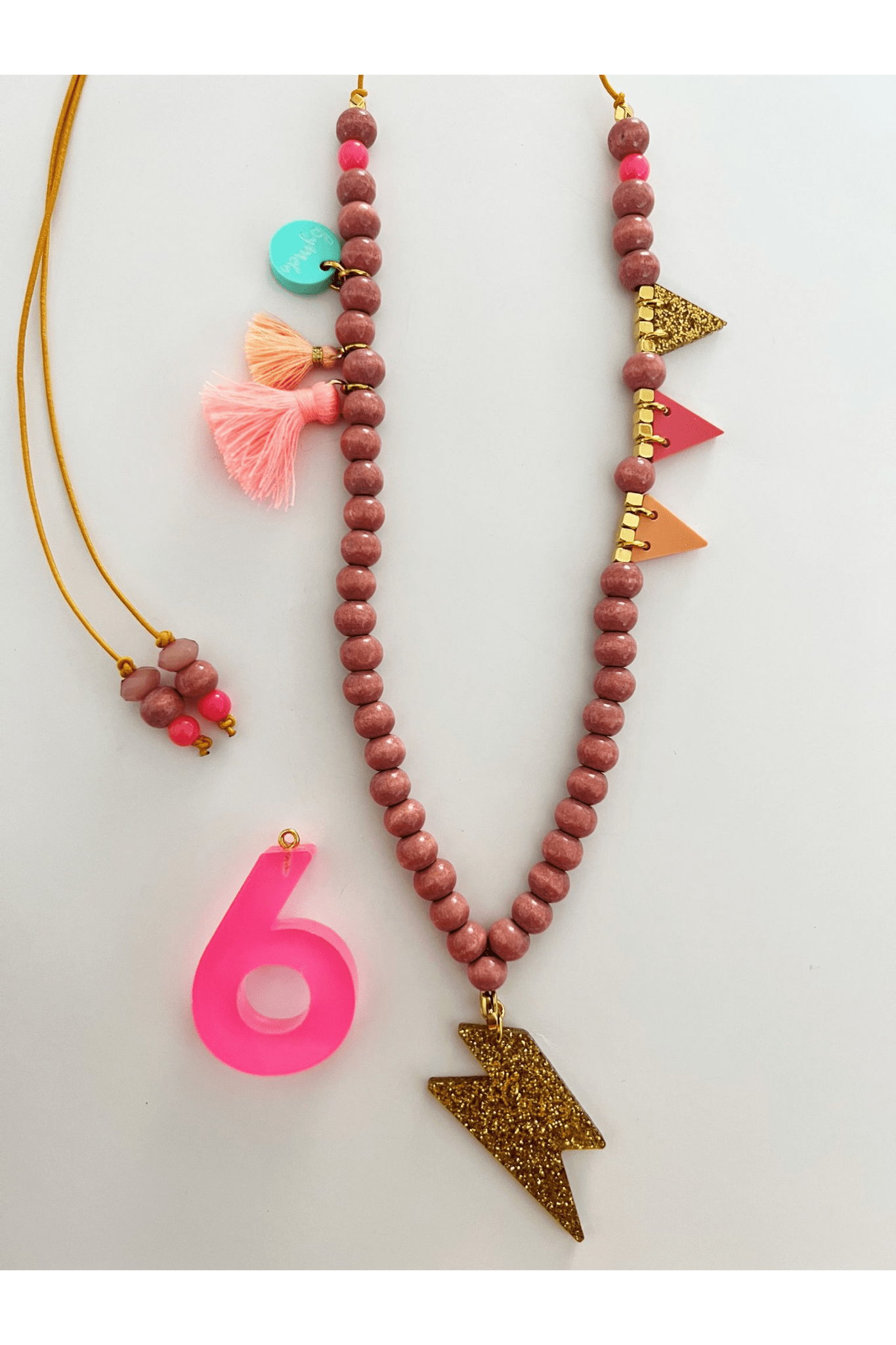 Verjaardagsketting Roze van ByMelo | Kids Conceptstore Le Fanfare