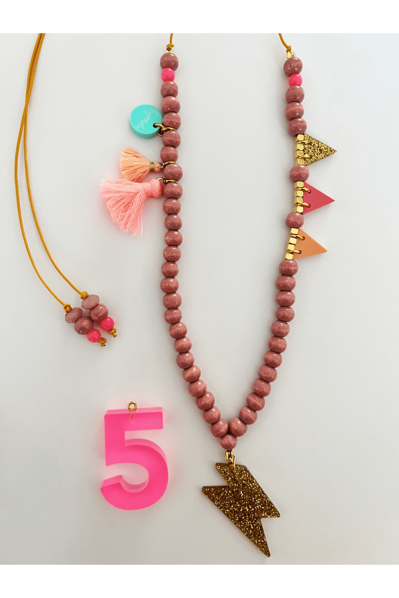 Verjaardagsketting Roze van ByMelo | Kids Conceptstore Le Fanfare