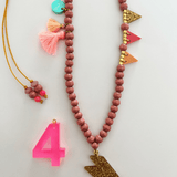 Verjaardagsketting Roze van ByMelo | Kids Conceptstore Le Fanfare