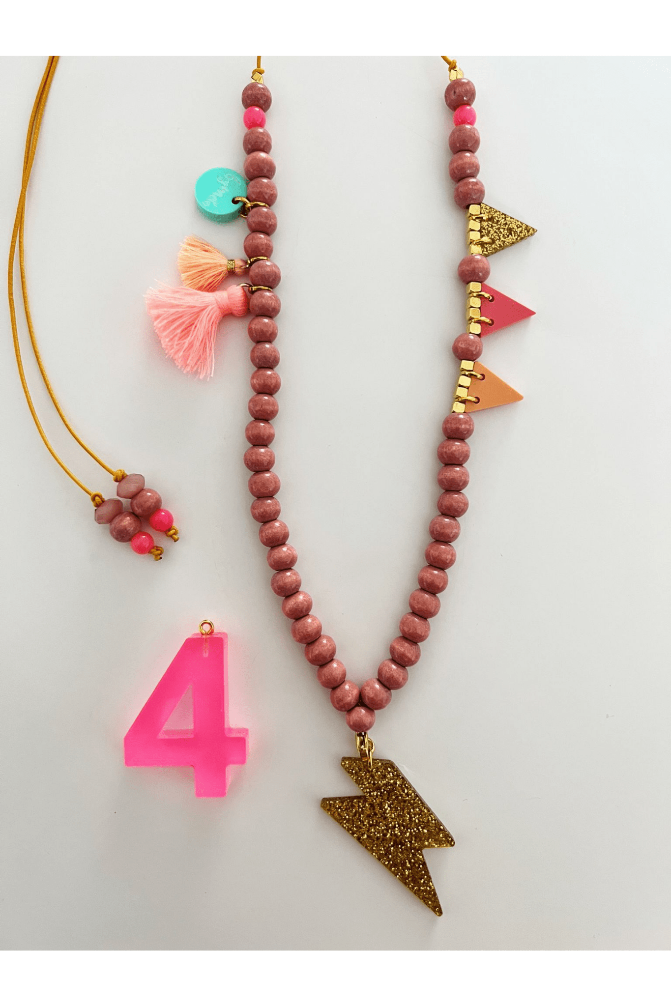 Verjaardagsketting Roze van ByMelo | Kids Conceptstore Le Fanfare