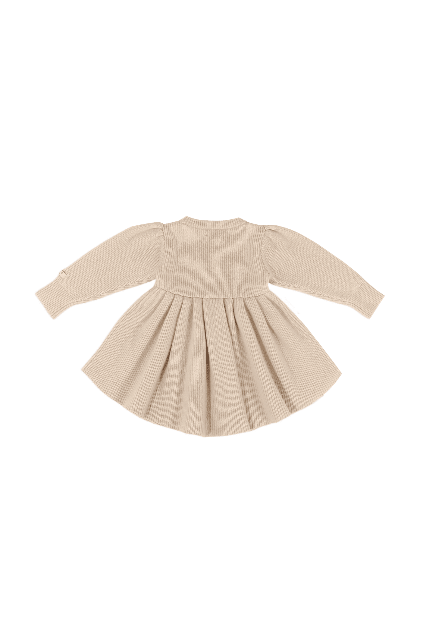 Vikkie Merino Wool Dress | Fluffy Bunny - Soft Sand van Donsje Amsterdam | Kids Conceptstore Le Fanfare