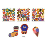 Vilten stickers (60 st) - de grappige van Djeco | Kids Conceptstore Le Fanfare