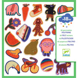 Vilten stickers (60 st) - de grappige van Djeco | Kids Conceptstore Le Fanfare