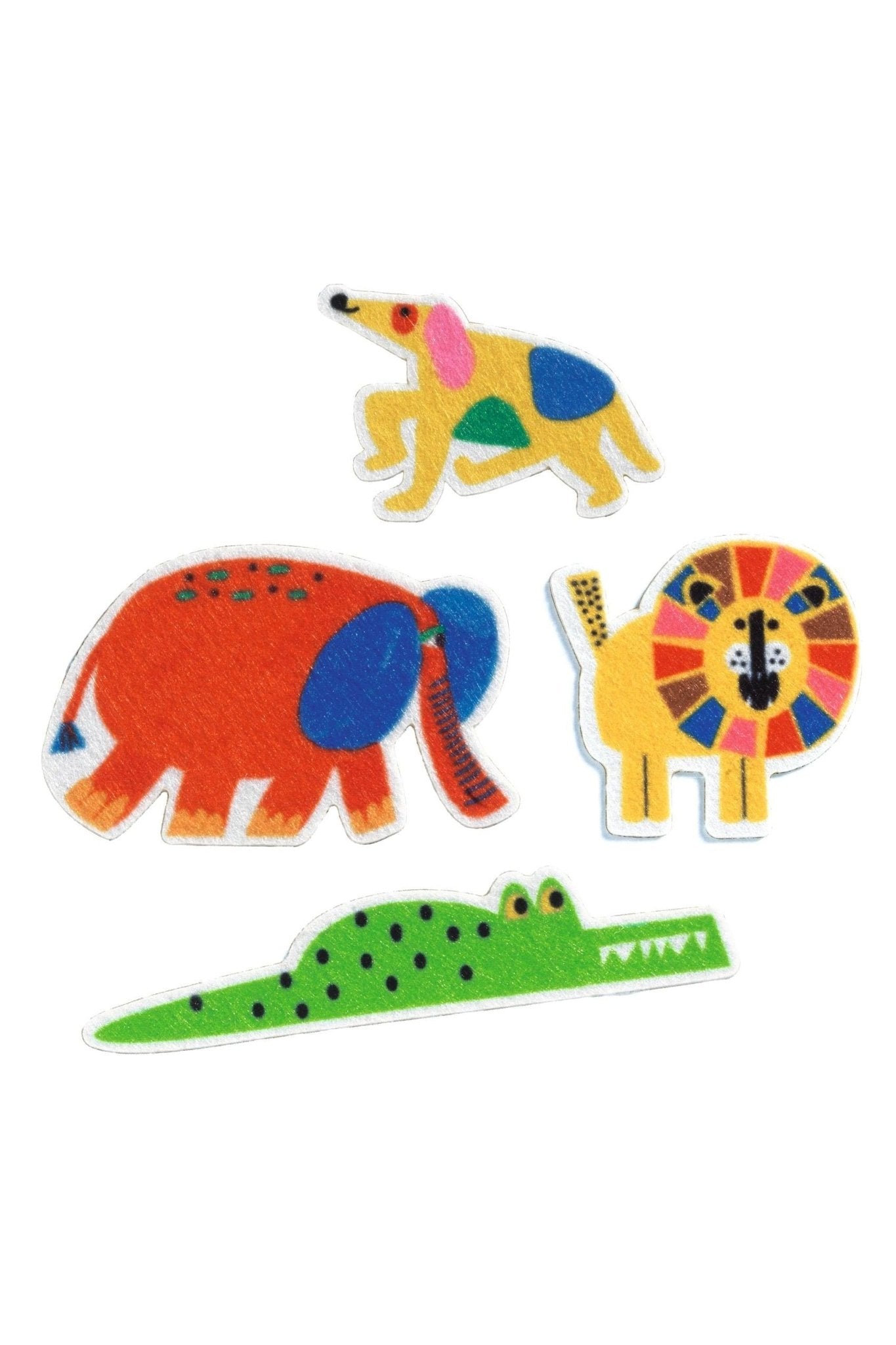 Vilten stickers (60 st) - dieren overal! van Djeco | Kids Conceptstore Le Fanfare