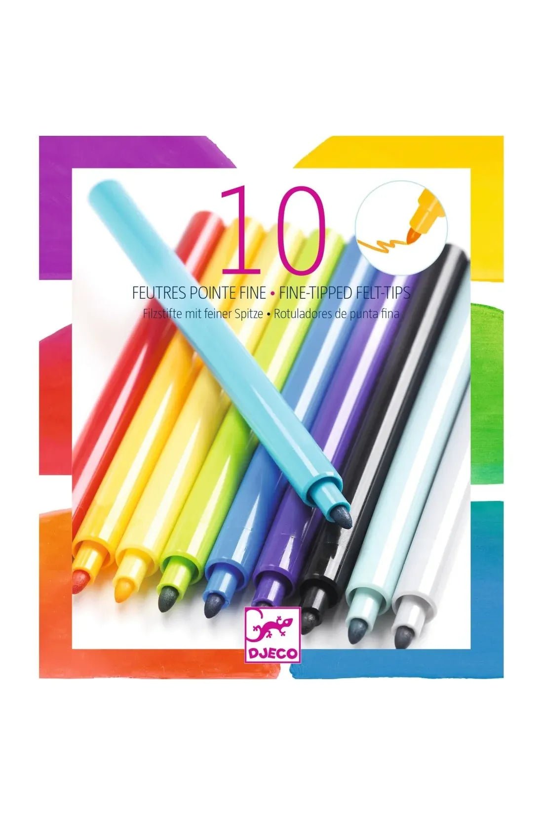 Viltstiften 10st - Regenboog van Djeco | Kids Conceptstore Le Fanfare