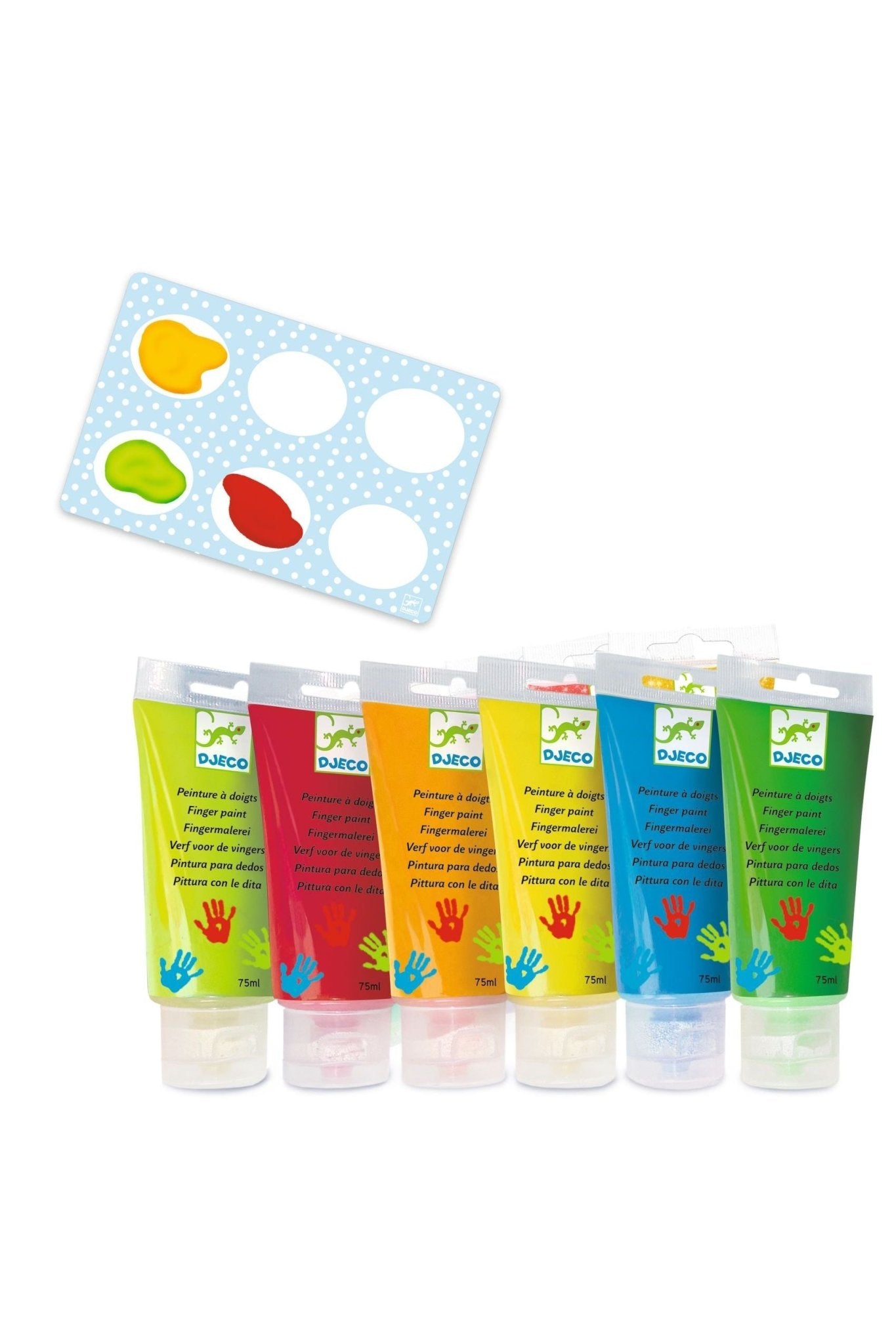 Vingerverf - 6 tubes van Djeco | Kids Conceptstore Le Fanfare