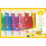 Vingerverf Glitter - 6 Tubes van Djeco | Kids Conceptstore Le Fanfare