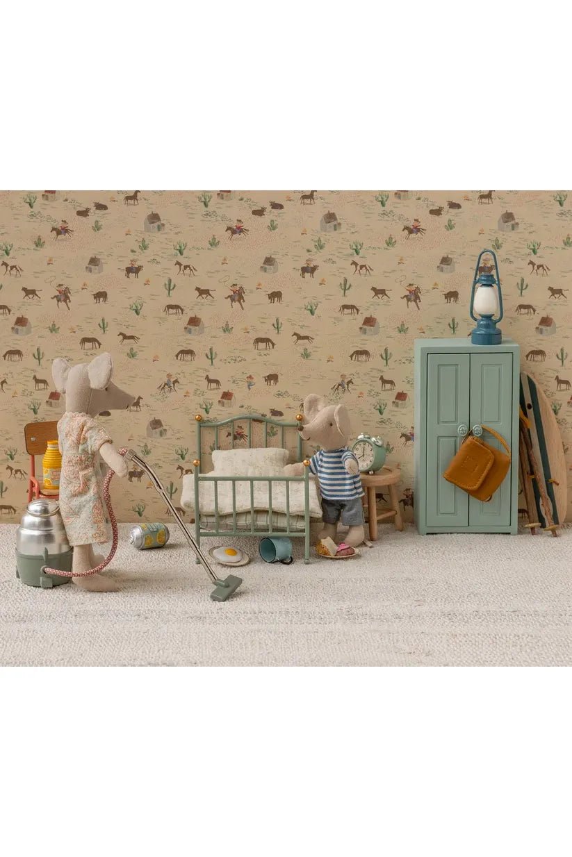 Vintage single bed, Mouse - Mint van Maileg | Kids Conceptstore Le Fanfare