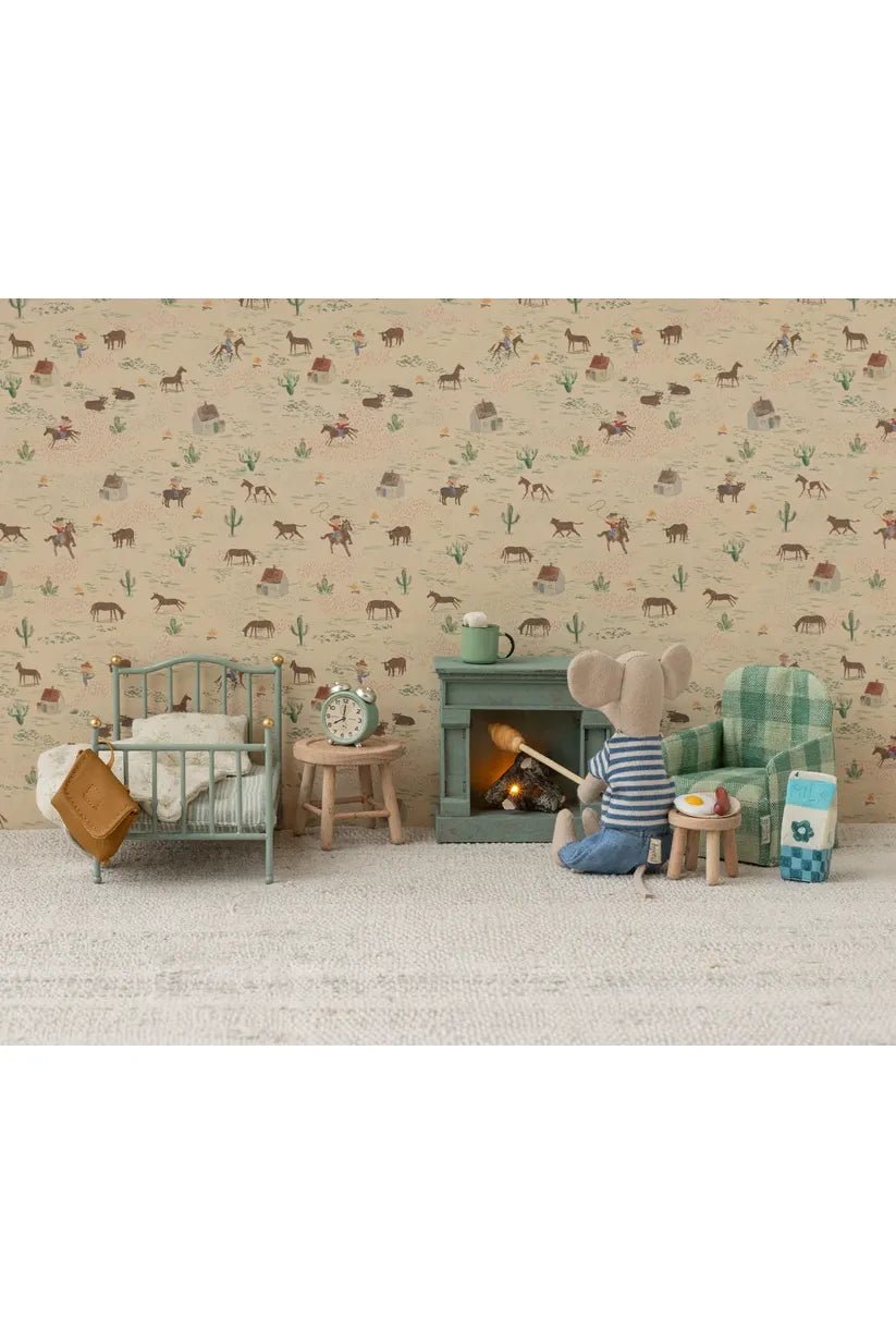 Vintage single bed, Mouse - Mint van Maileg | Kids Conceptstore Le Fanfare