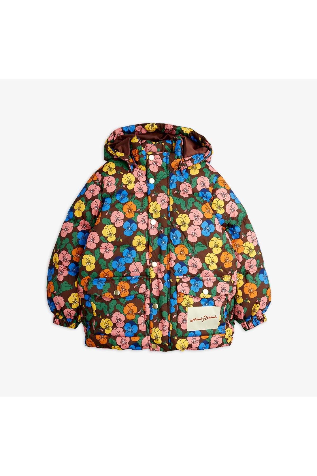 Violas aop heavy puffer - Multi van Mini Rodini | Kids Conceptstore Le Fanfare