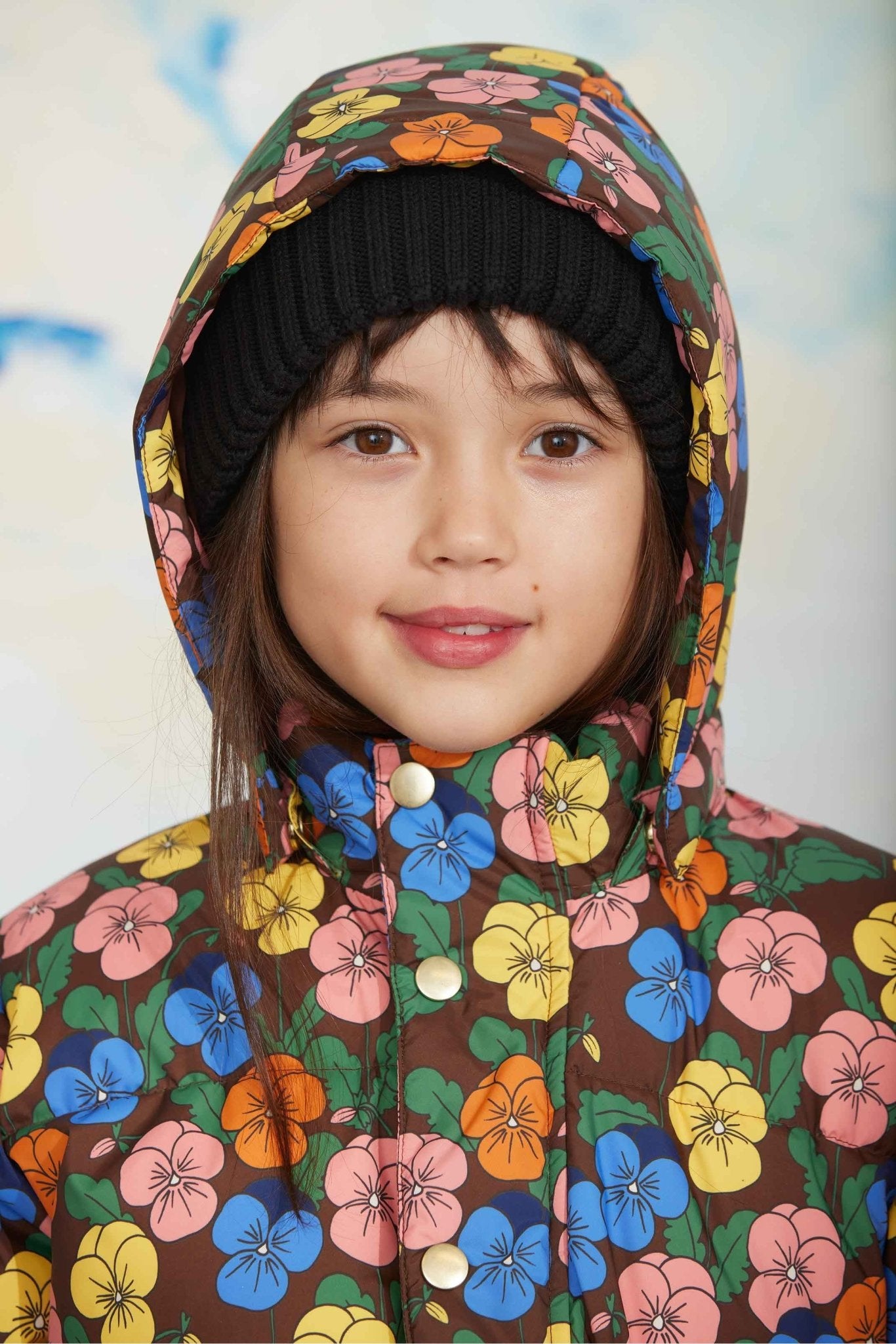 Violas aop heavy puffer - Multi van Mini Rodini | Kids Conceptstore Le Fanfare