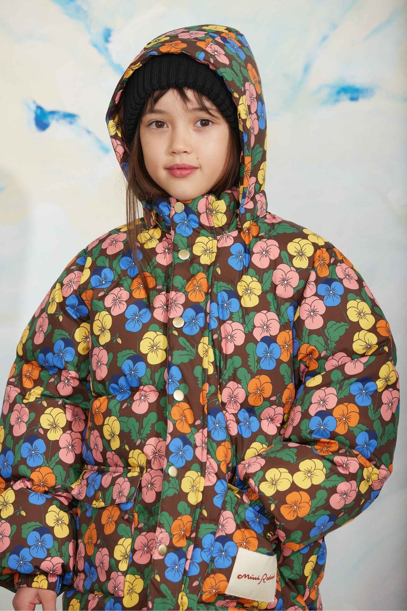 Violas aop heavy puffer - Multi van Mini Rodini | Kids Conceptstore Le Fanfare