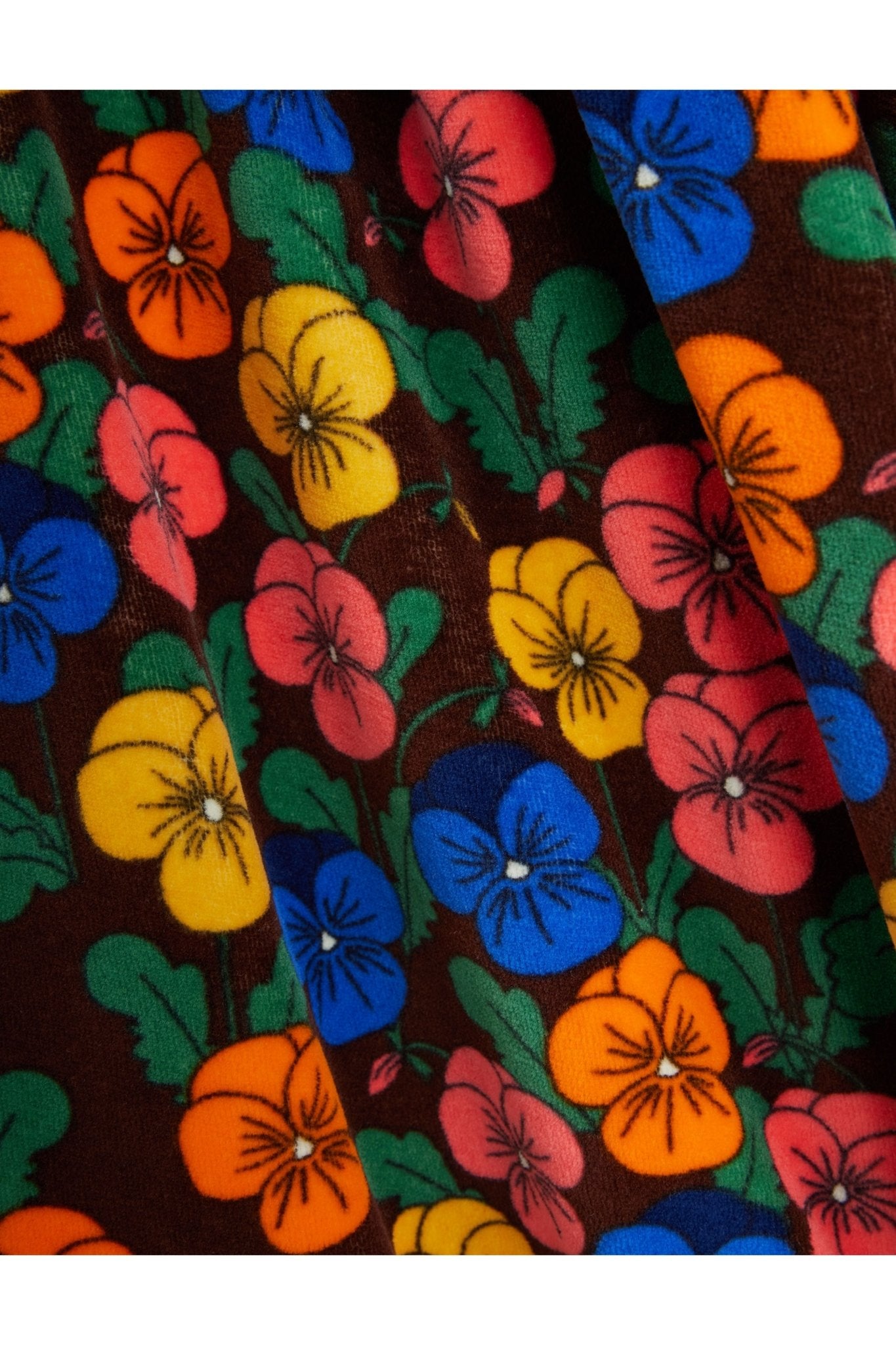 Violas aop velour dress - Multi van Mini Rodini | Kids Conceptstore Le Fanfare