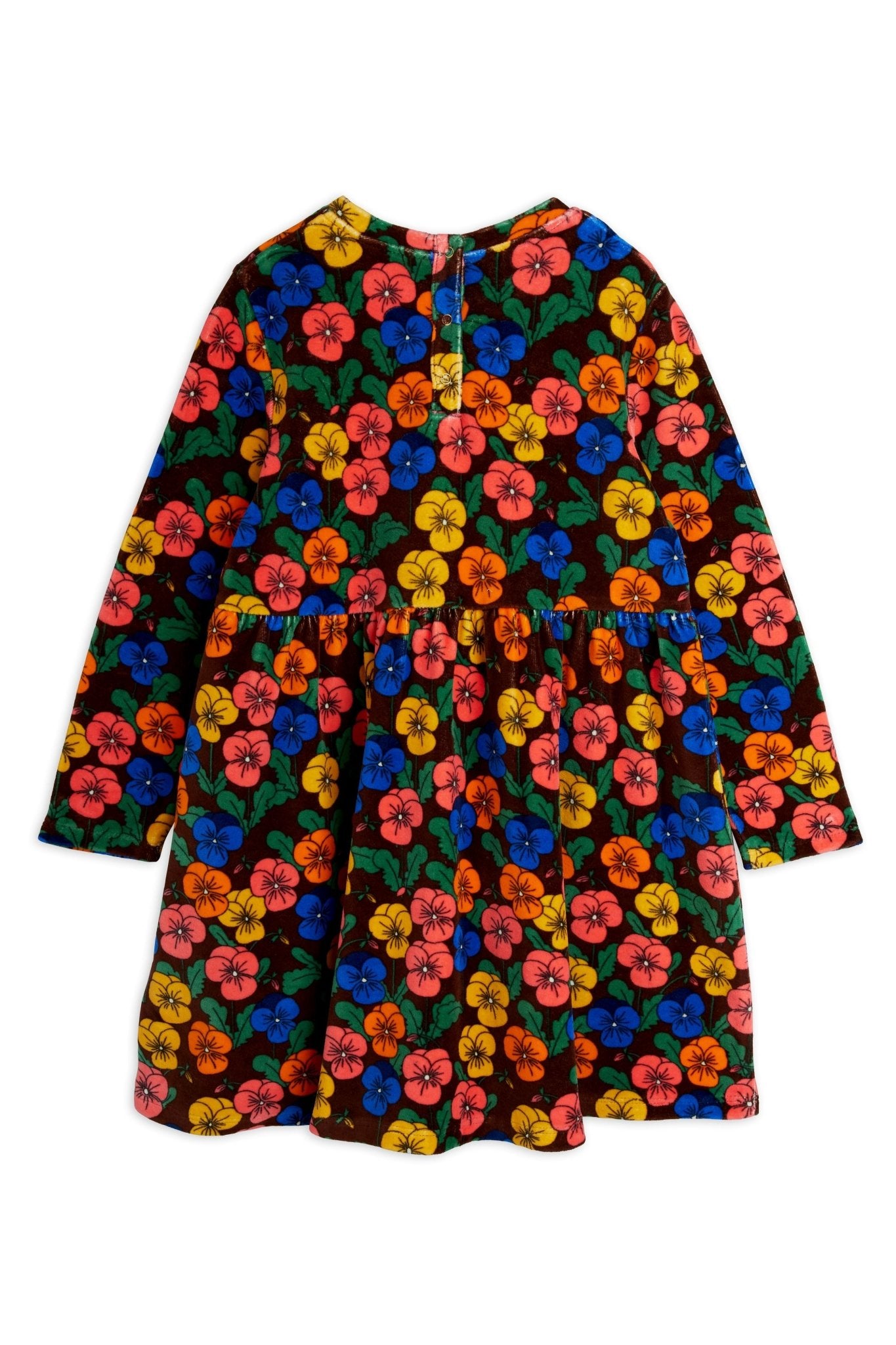 Violas aop velour dress - Multi van Mini Rodini | Kids Conceptstore Le Fanfare