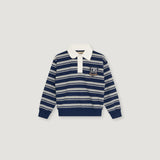 Glowee Polo Black Iris Stripe