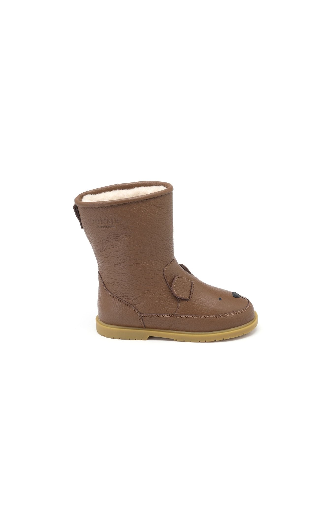 Wadudu Classic Lining - Bear Cognac Leather van Donsje Amsterdam | Kids Conceptstore Le Fanfare