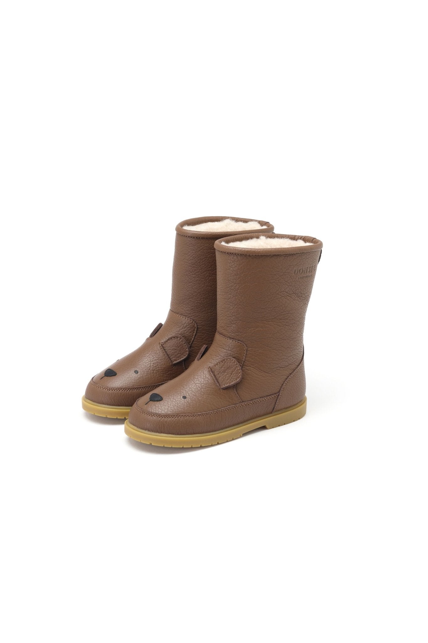 Wadudu Classic Lining - Bear Cognac Leather van Donsje Amsterdam | Kids Conceptstore Le Fanfare