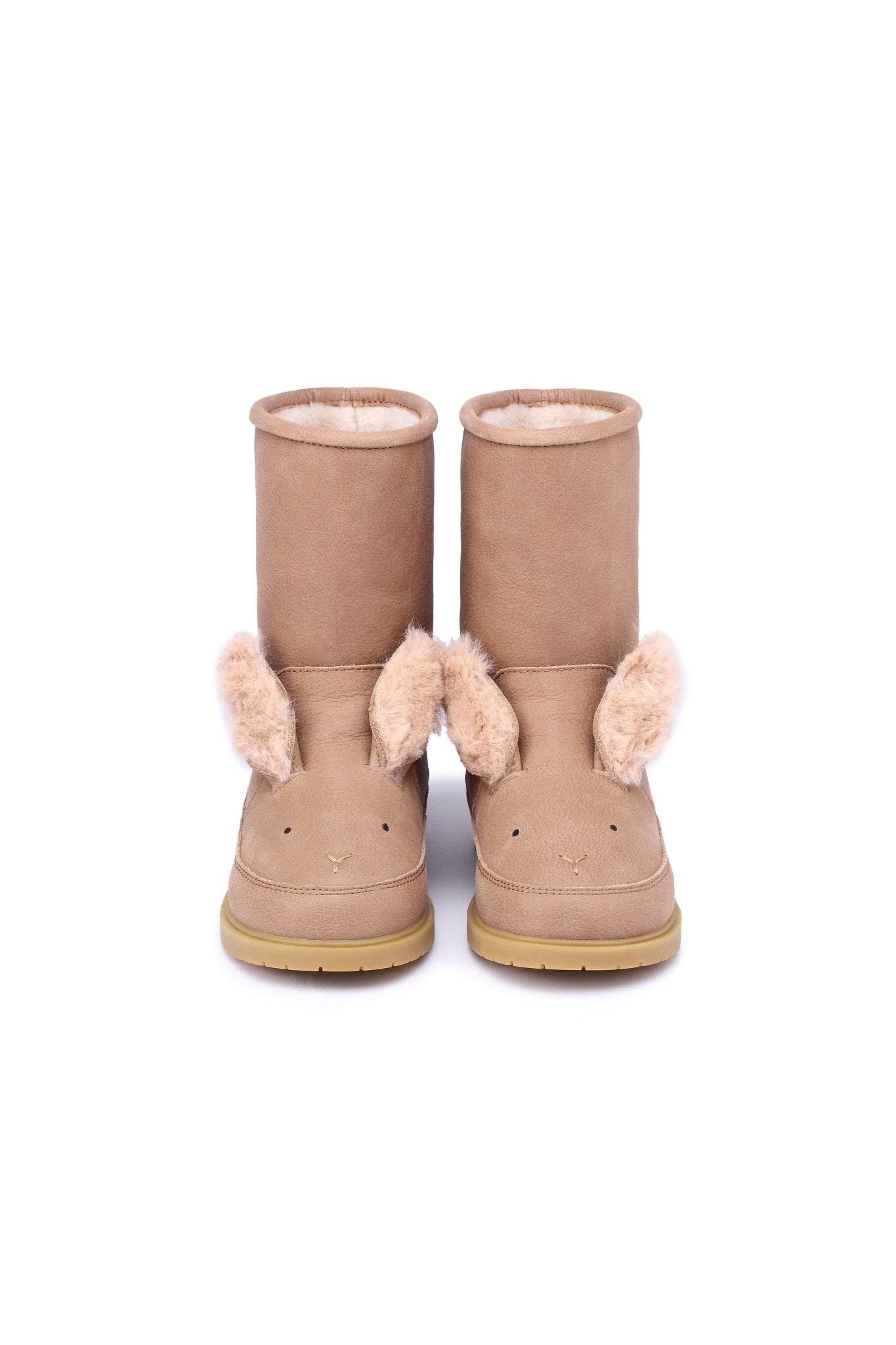 Wadudu Exclusive Lining - Fluffy Bunny Hazelnut Leather van Donsje Amsterdam | Kids Conceptstore Le Fanfare