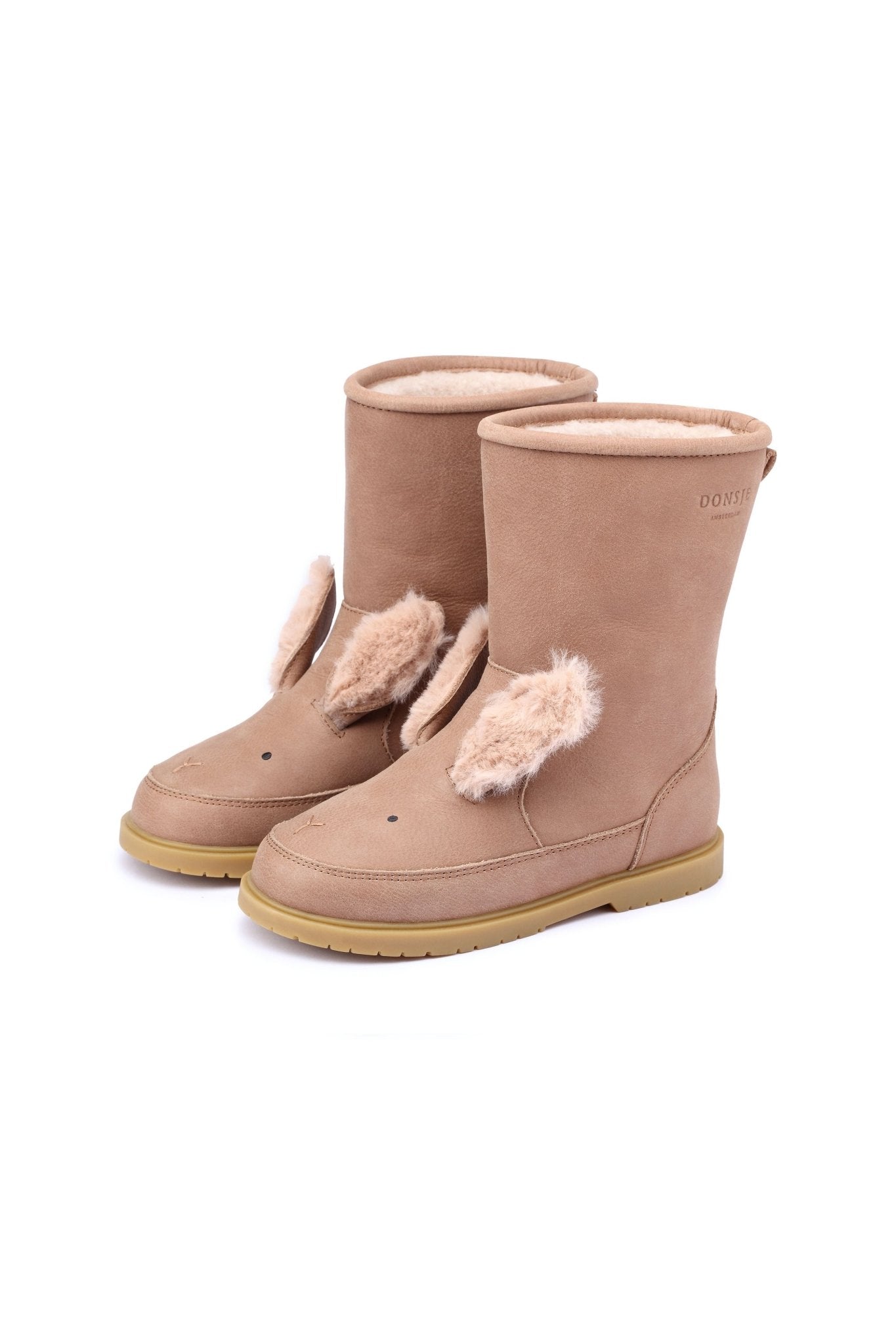 Wadudu Exclusive Lining - Fluffy Bunny Hazelnut Leather van Donsje Amsterdam | Kids Conceptstore Le Fanfare