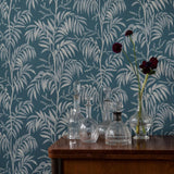 Wallpaper Casablanca Afternoon - Smokey Blue van Långelid / von Brömssen | Kids Conceptstore Le Fanfare