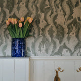 Wallpaper Hares In Hiding - Aloe van Långelid / von Brömssen | Kids Conceptstore Le Fanfare