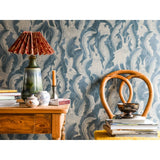Wallpaper Hares In Hiding - Smokey Blue van Långelid / von Brömssen | Kids Conceptstore Le Fanfare