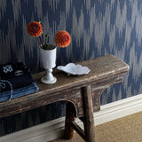 Wallpaper Ikat - Midnight Blue van Långelid / von Brömssen | Kids Conceptstore Le Fanfare