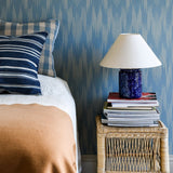 Wallpaper Ikat - Smokey Blue van Långelid / von Brömssen | Kids Conceptstore Le Fanfare