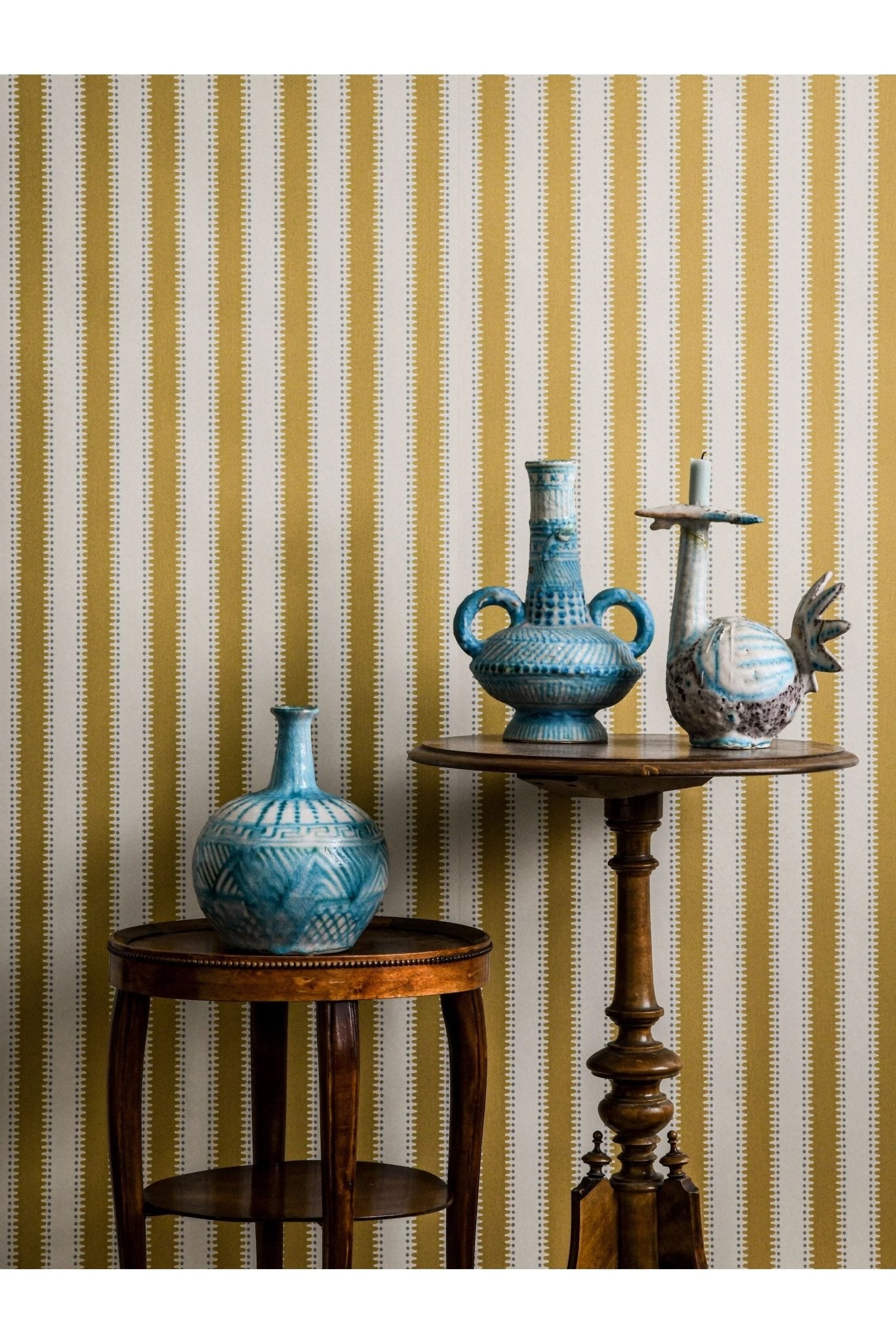 Wallpaper Jagged Stripe - Mustard van Långelid / von Brömssen | Kids Conceptstore Le Fanfare
