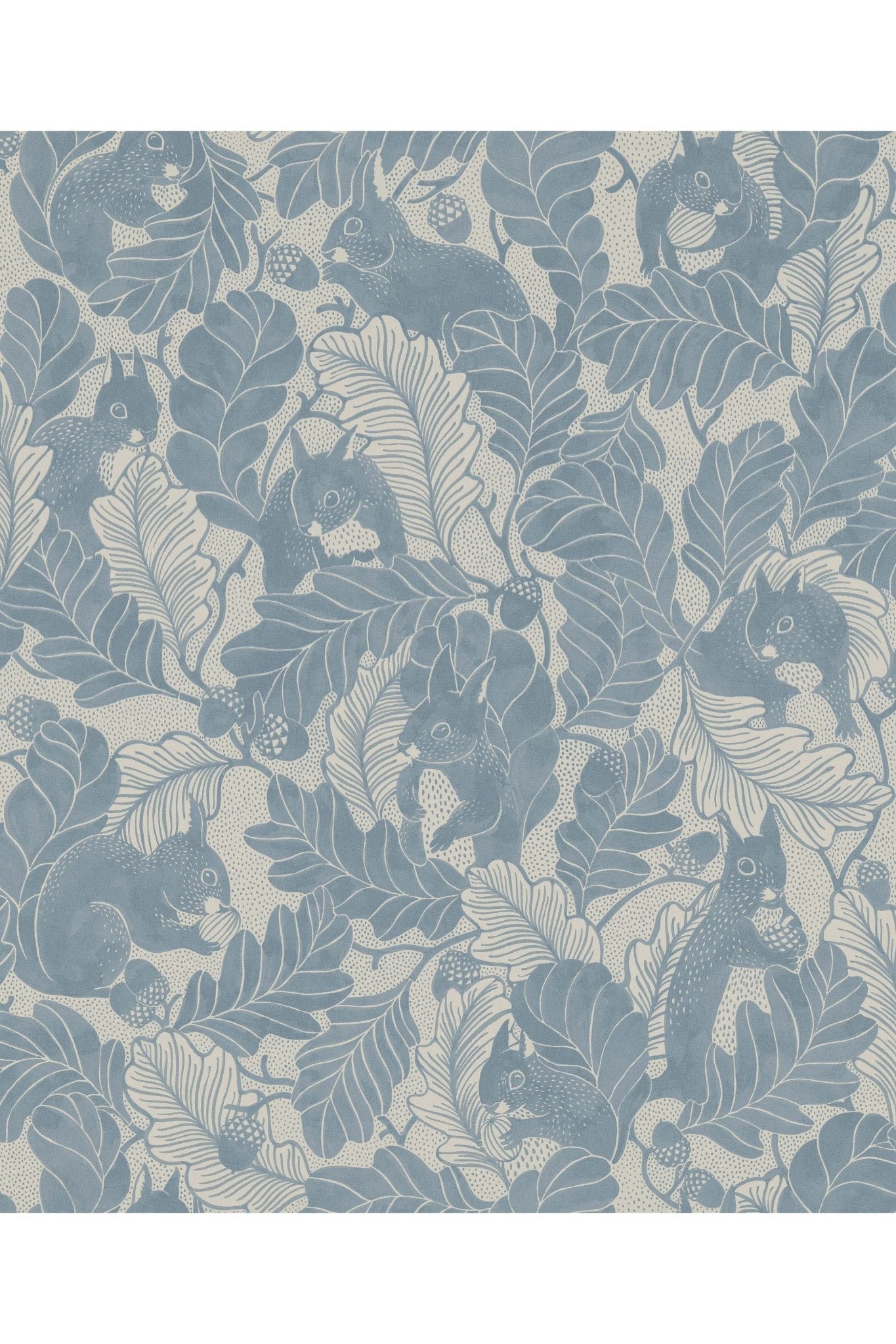Wallpaper Oak Tree Tails - Washed Denim van Långelid / von Brömssen | Kids Conceptstore Le Fanfare