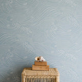 Wallpaper Plenty More Fish - Ocean Blue van Långelid / von Brömssen | Kids Conceptstore Le Fanfare