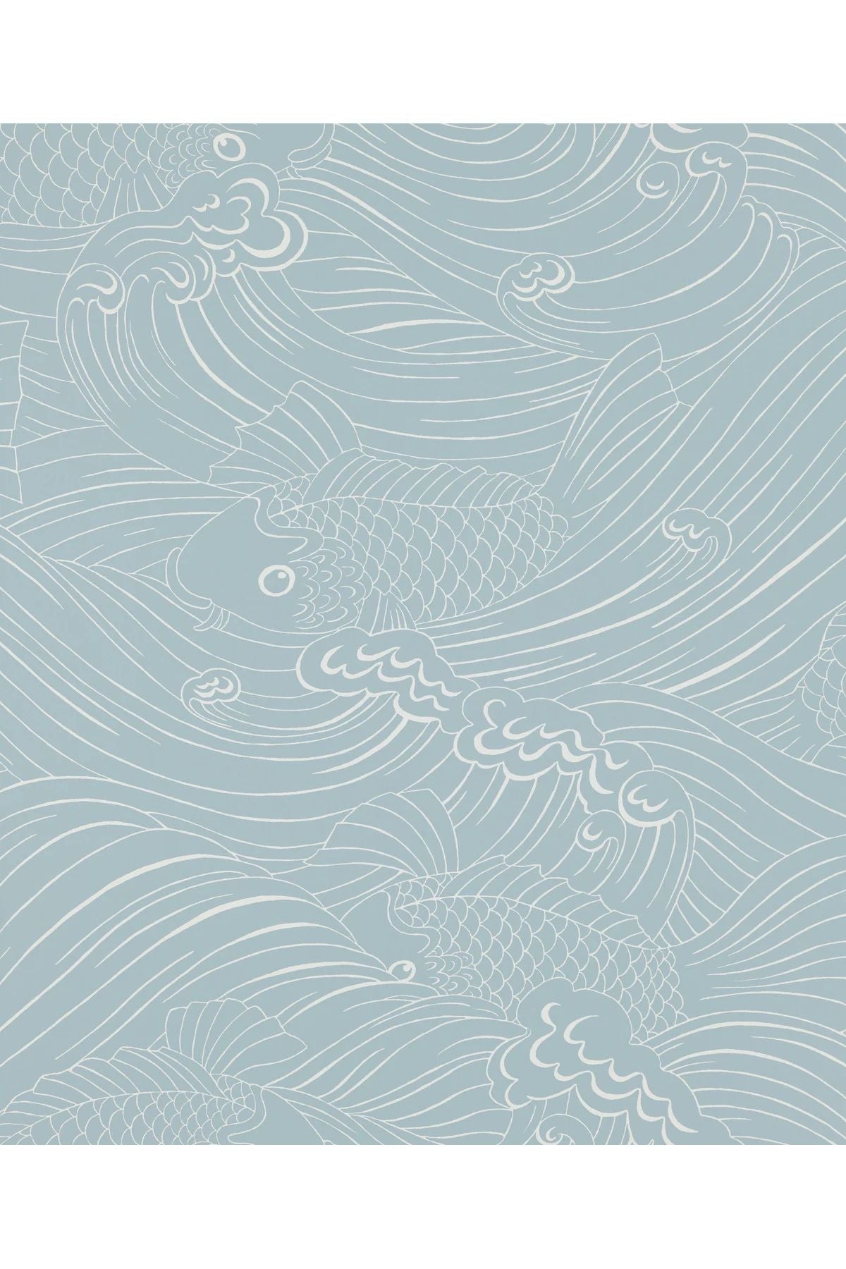 Wallpaper Plenty More Fish - Ocean Blue van Långelid / von Brömssen | Kids Conceptstore Le Fanfare
