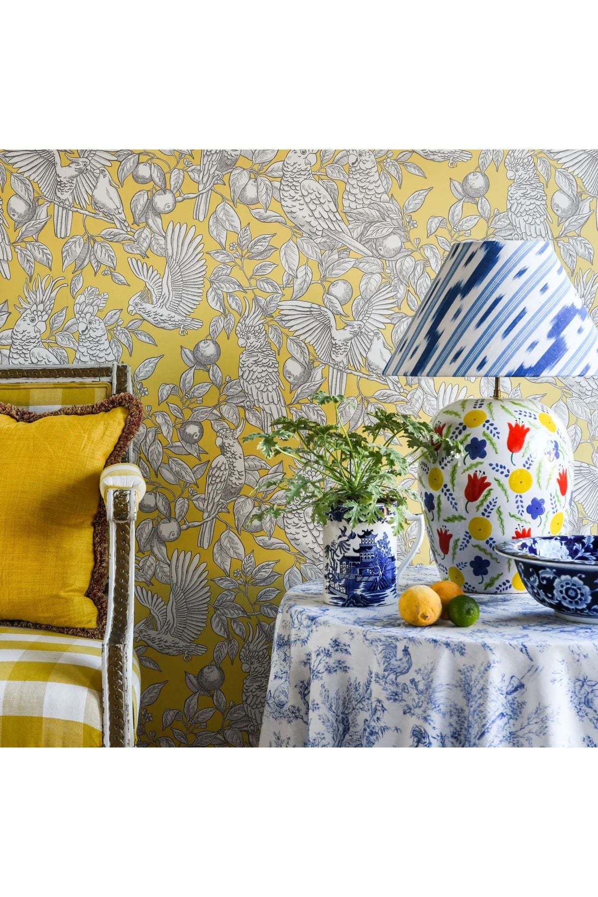 Wallpaper Talk About Cockatoos - Lemon van Långelid / von Brömssen | Kids Conceptstore Le Fanfare