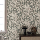 Wallpaper Talk About Cockatoos - Sage Green van Långelid / von Brömssen | Kids Conceptstore Le Fanfare