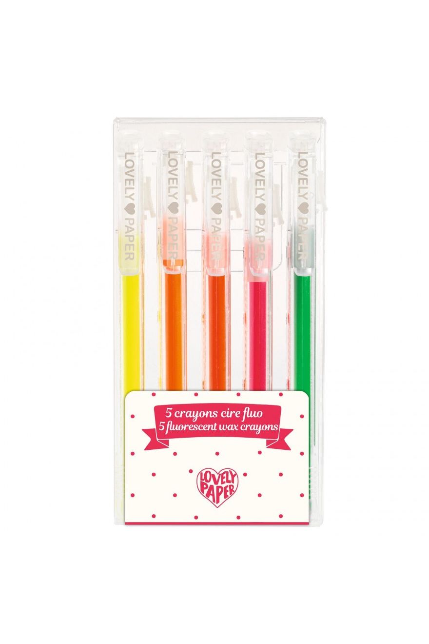 Waskrijtjes Neon - 5St van Djeco | Kids Conceptstore Le Fanfare
