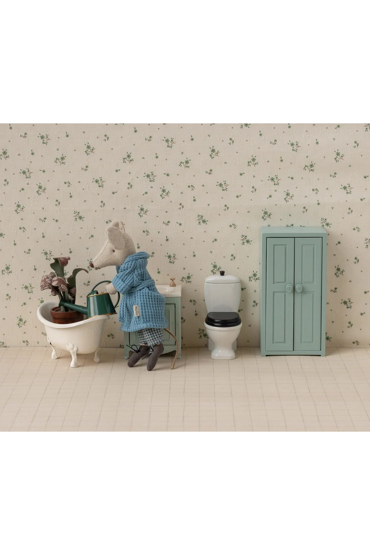 Watering can, Mouse - Dark green van Maileg | Kids Conceptstore Le Fanfare