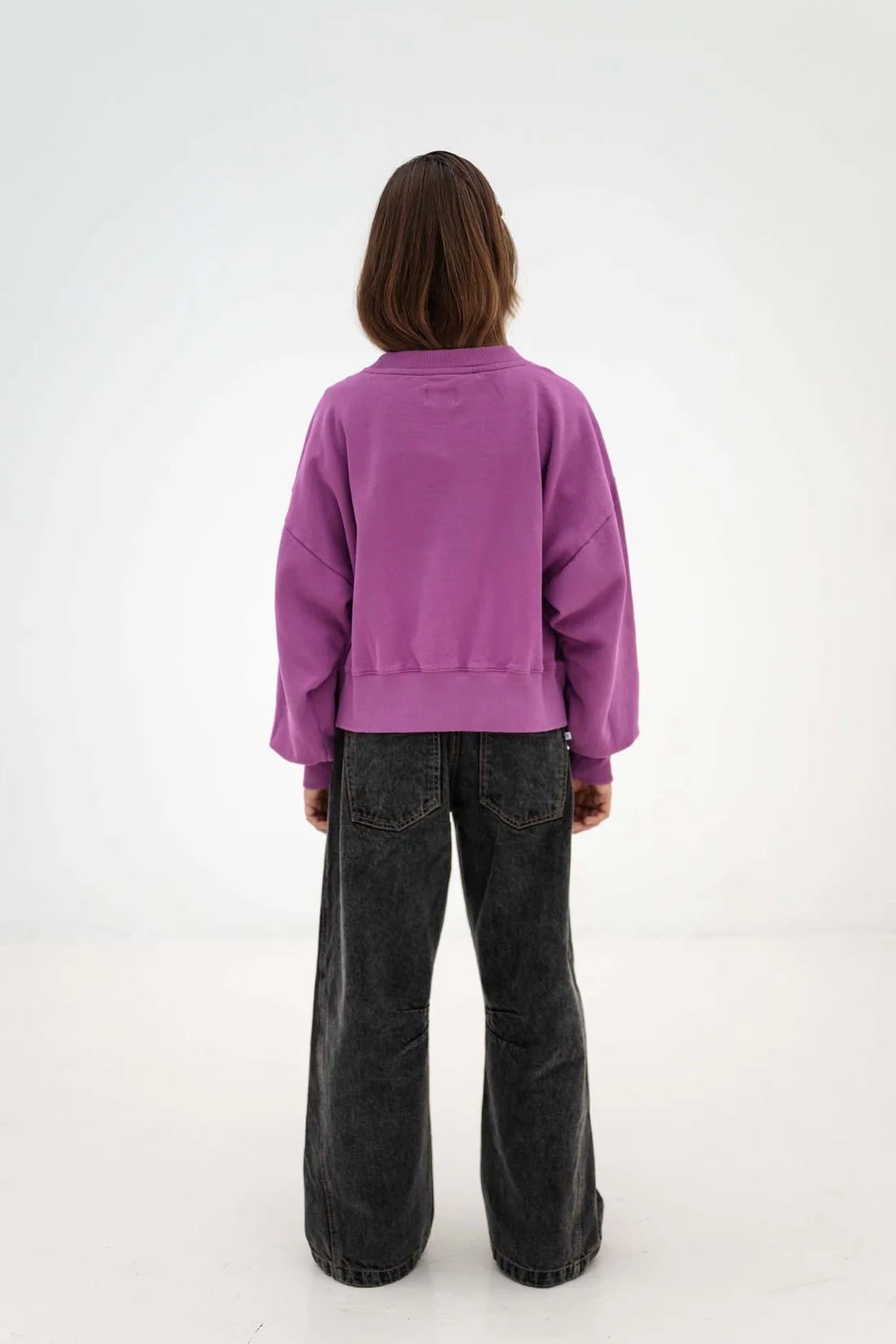 Wide leg denim pants - Slate grey van Repose AMS | Kids Conceptstore Le Fanfare