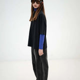 Wide leg denim pants - Slate grey van Repose AMS | Kids Conceptstore Le Fanfare