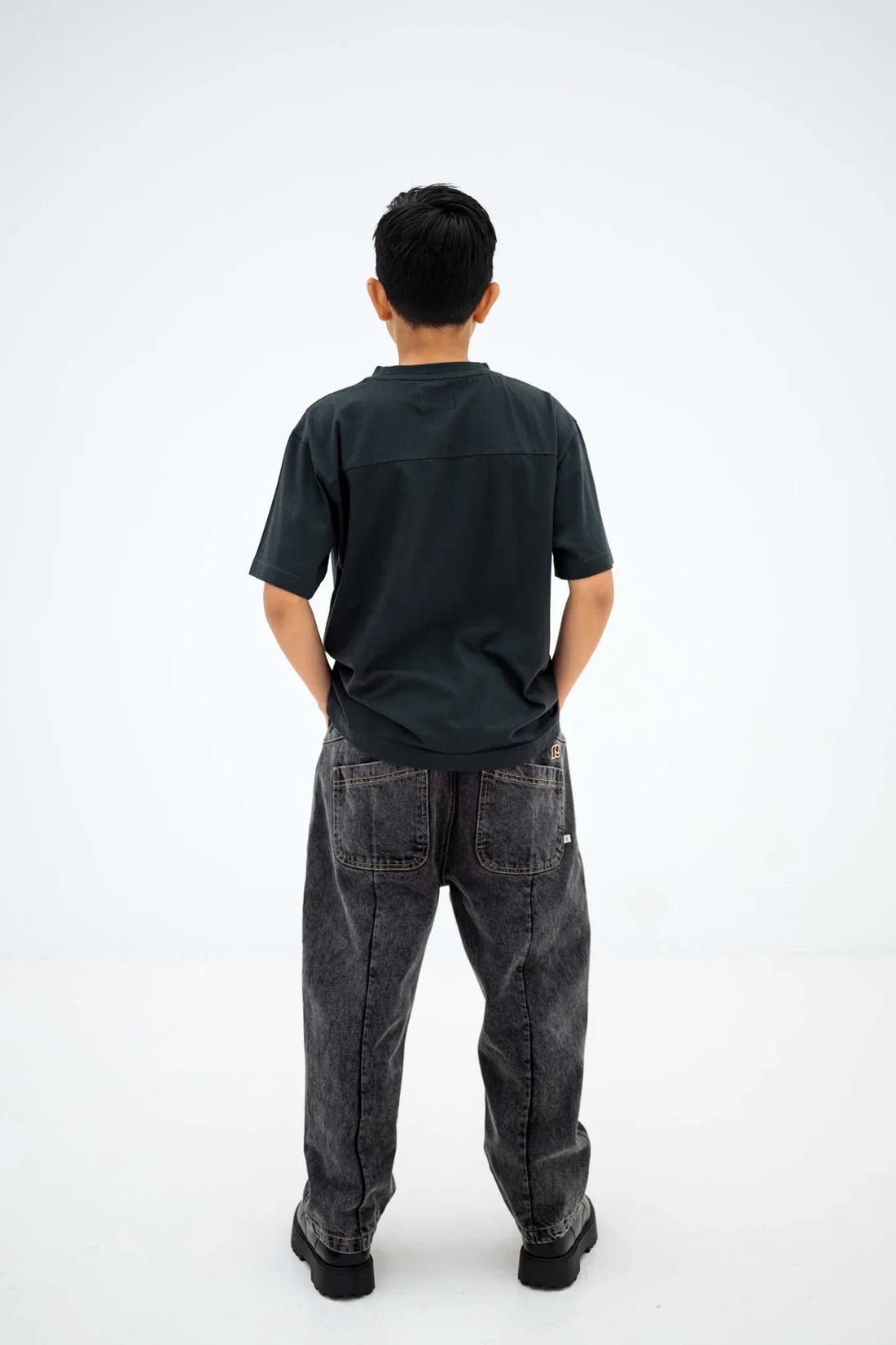 Wide pant - Slate grey van Repose AMS | Kids Conceptstore Le Fanfare