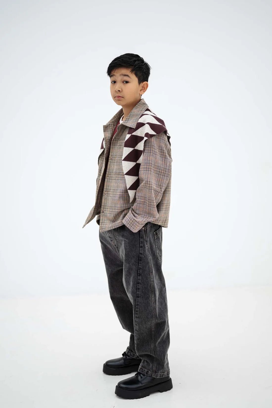Wide pant - Slate grey van Repose AMS | Kids Conceptstore Le Fanfare