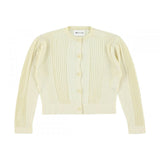 Wine Shiny Cardigan Cream