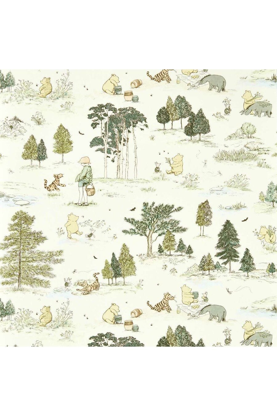 Winnie The Pooh - Macaron Green van Disney Home x Sanderson | Kids Conceptstore Le Fanfare